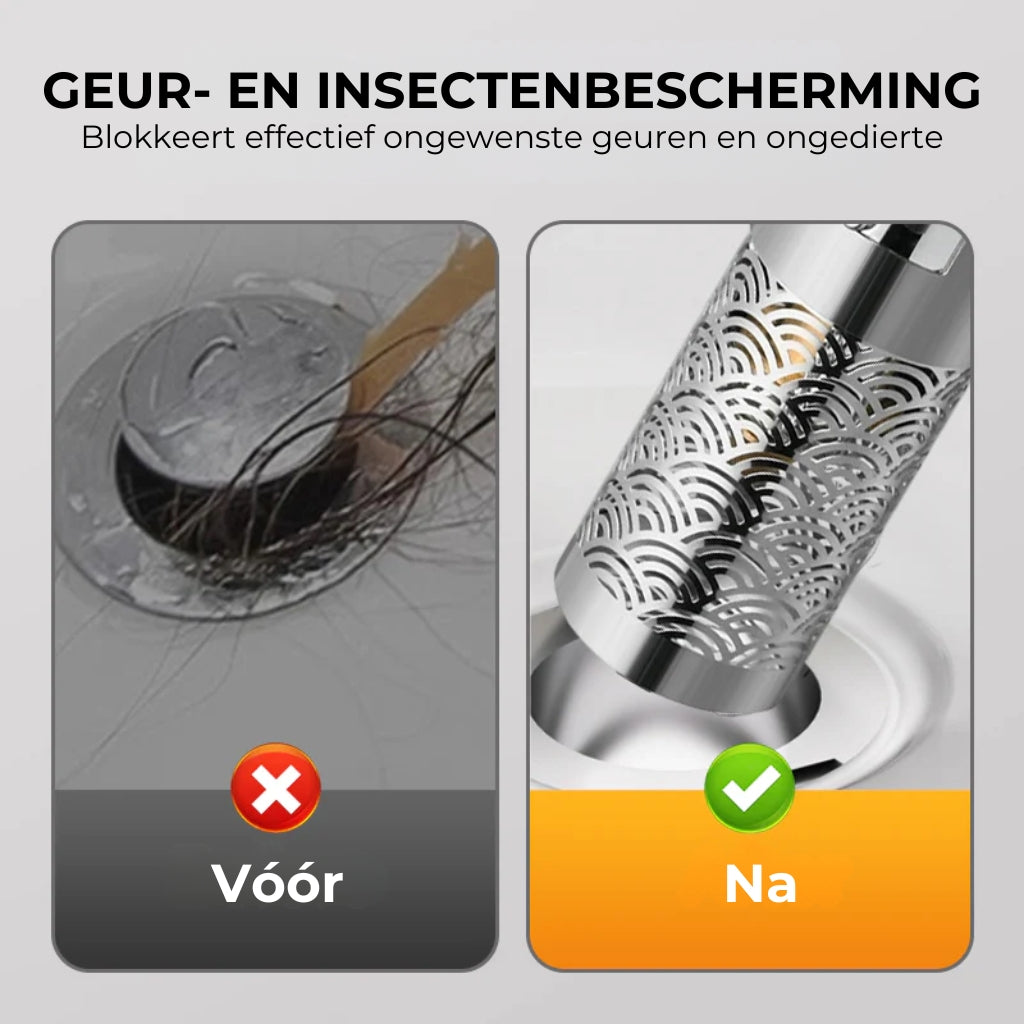 Universele pop-up afvoerstop