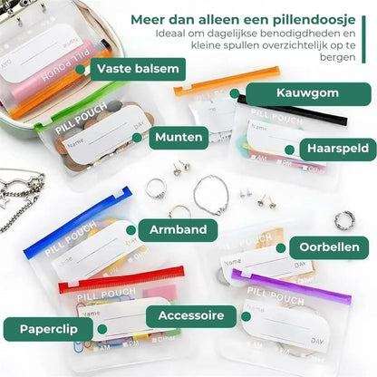 Waterdichte Medicijnzakjesset met Kleurcodering