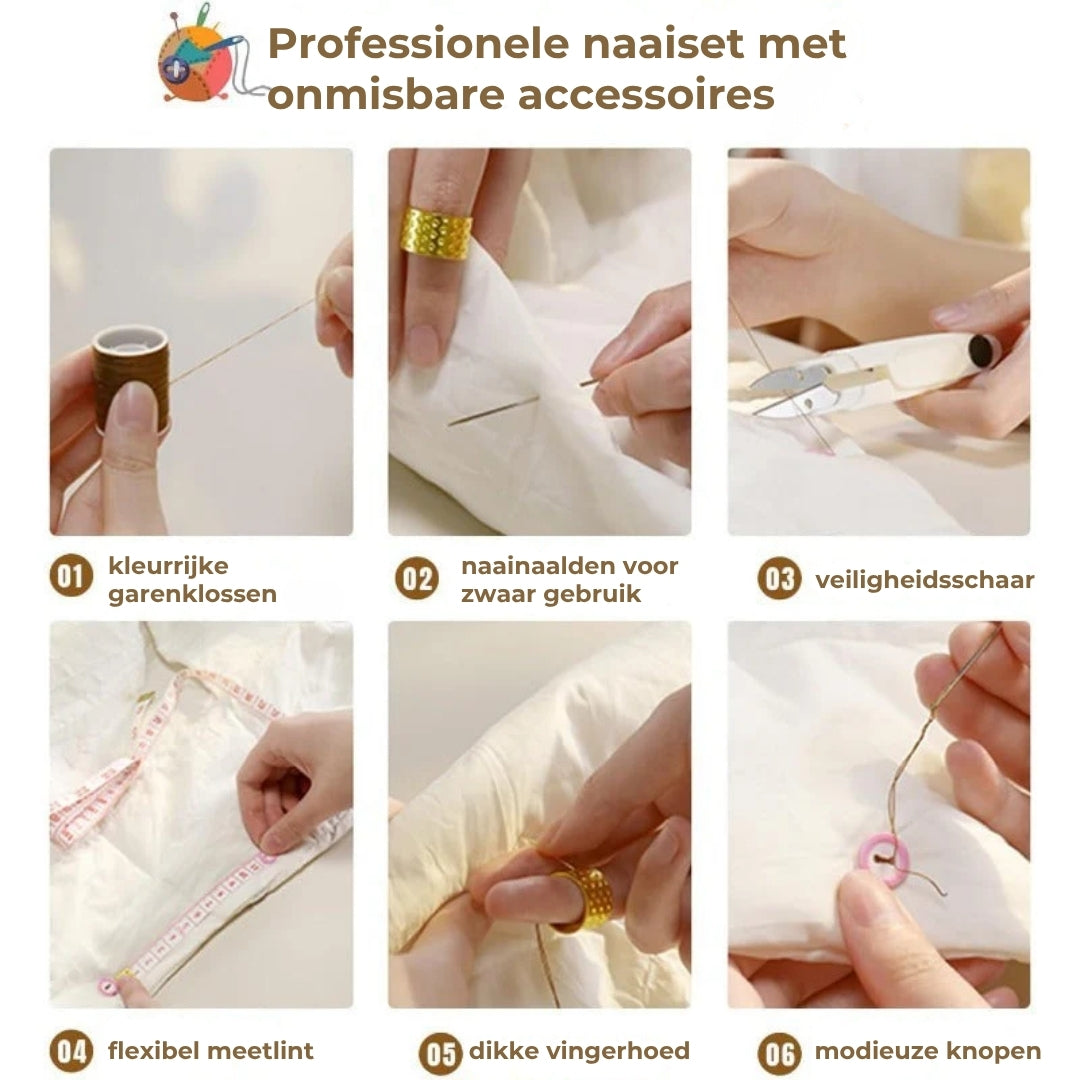 Magnetische naaiset in twee lagen