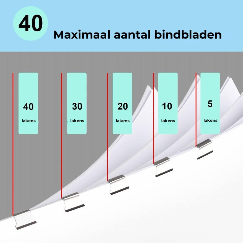 Set clipbinders zonder nietjes