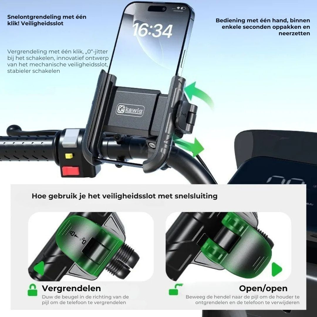 Universele Motor- en Fietstelefoonhouder met 360° Rotatie