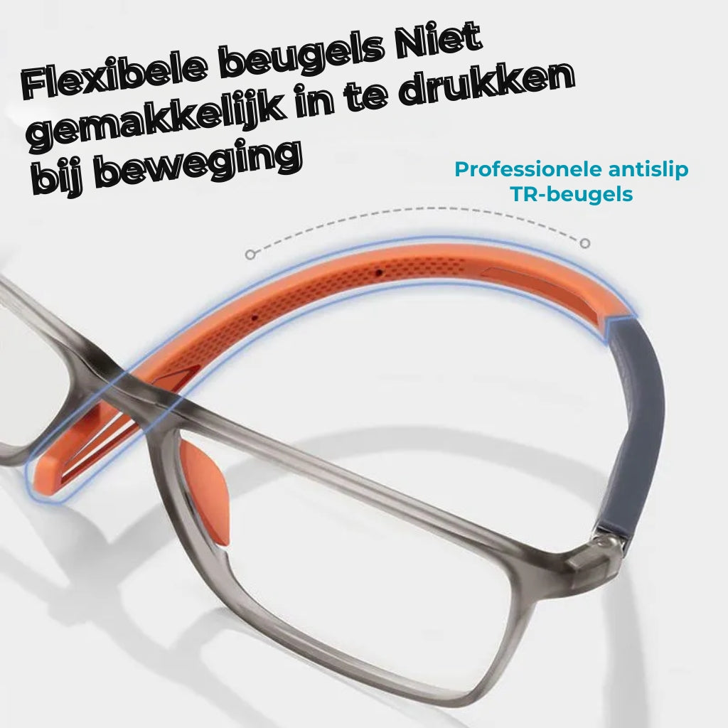 ULTRA-LICHTGEWICHT SPORT TR VIERKANT FRAME LEESBRILLEN