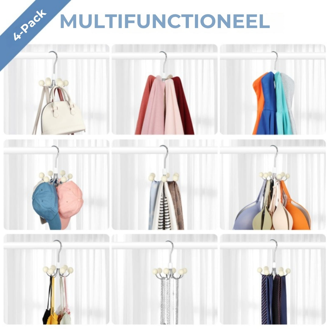 360° Draaibare Kleerhanger met 6 haken