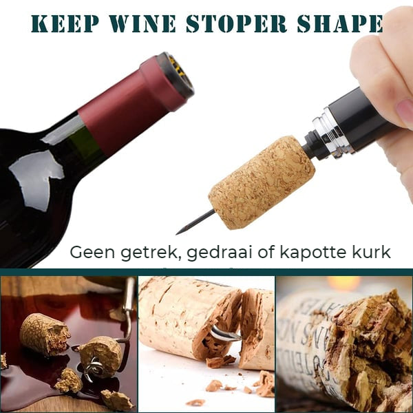 Luchtdruk Kurkentrekker Pen 🍾