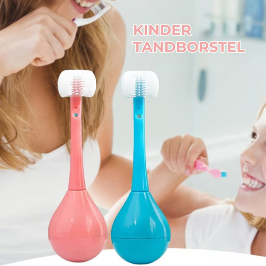 Driezijdige kindertandenborstel