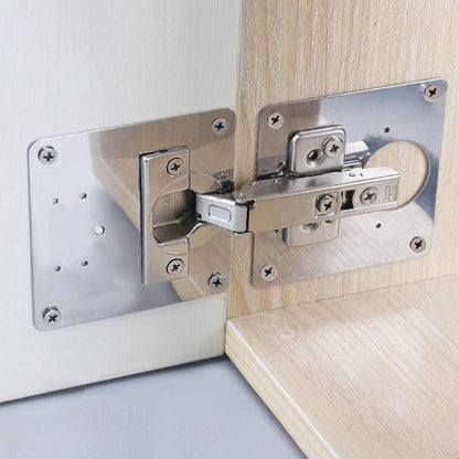 Roestvrijstalen Kastscharnieren Reparatieset - Incl. 4 Platen + 24 Schroeven