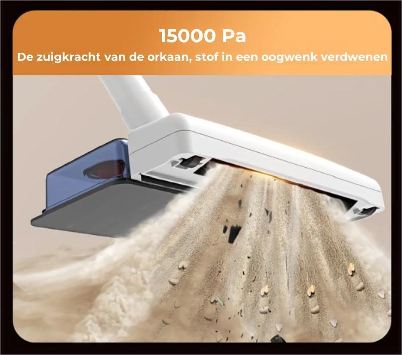 Draadloze 3-in-1 stofzuiger – Zuigen, dweilen en steriliseren met UV