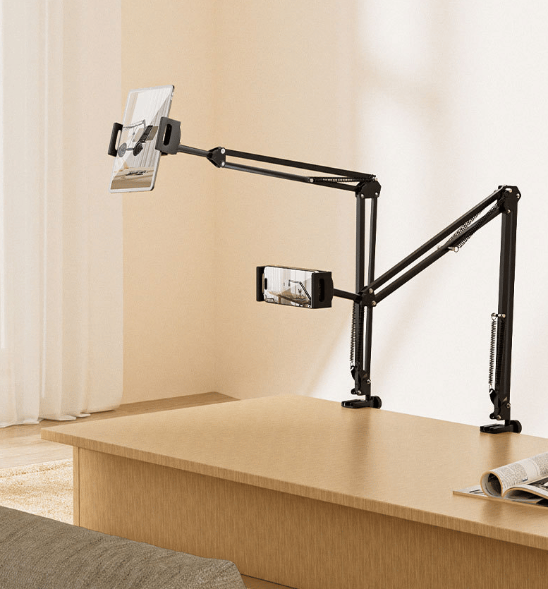 UGIFT Bureau & Bed Telefoonhouder - Verstelbaar met lange armclip