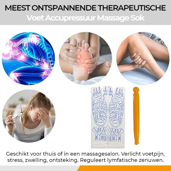 Reflexologie Kaart Sokken met Trigger Point Massagehulpmiddel