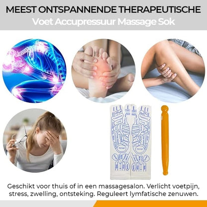 Reflexologie Kaart Sokken met Trigger Point Massagehulpmiddel