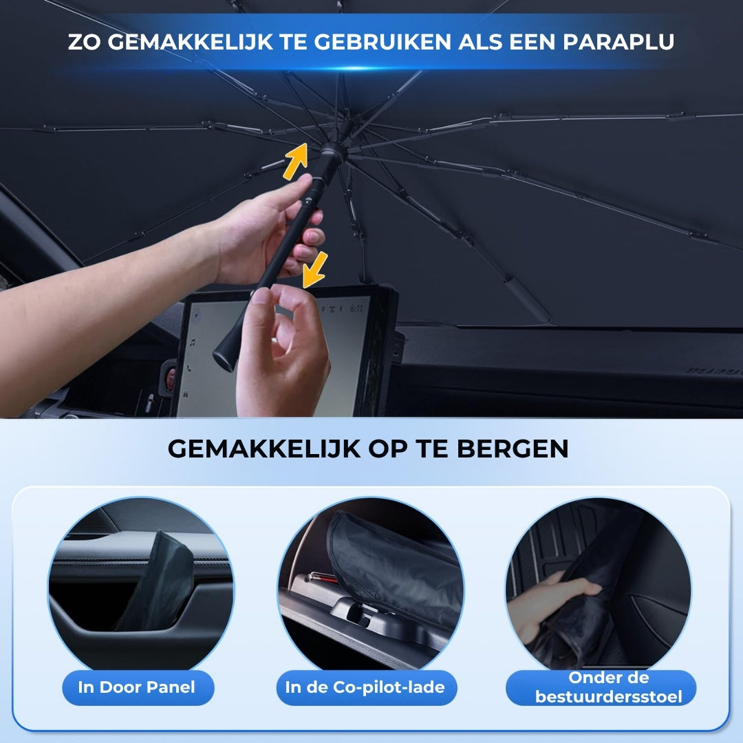 Autovoorruit uitklapbare zonnekap