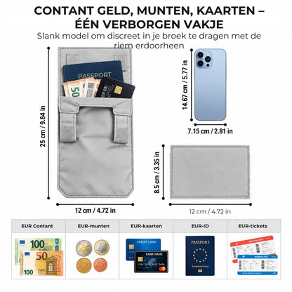 Verborgen Anti-Diefstal Riemtasje