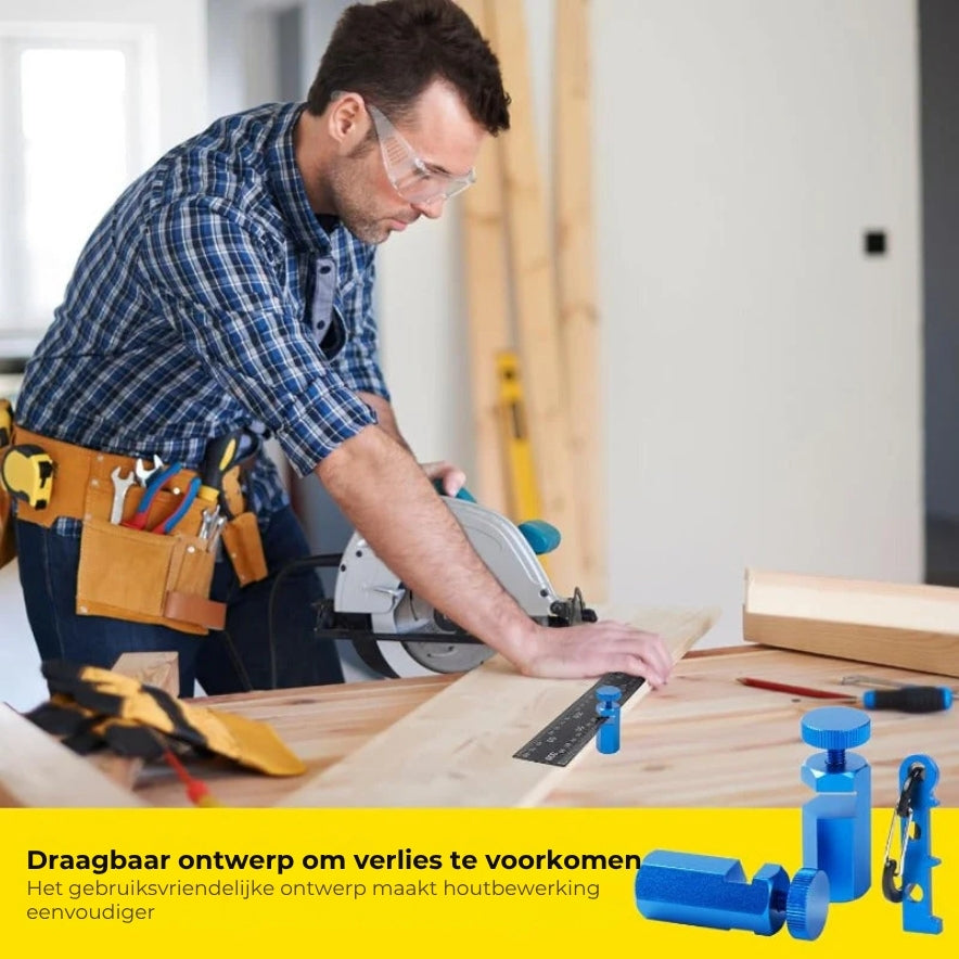 Lay-outmeters met stevige grip Set - Massief metaal