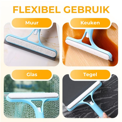 3-in-1 Ruitenreiniger met Ingebouwde Spuitfles
