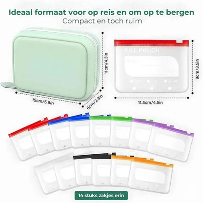 Waterdichte Medicijnzakjesset met Kleurcodering