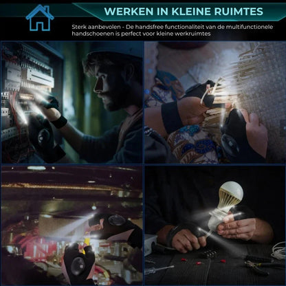 Handsfree LED zaklamp Waterdichte handschoenen