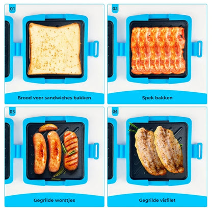 3-in-1 Magnetron Grill met Anti-Aanbaklaag