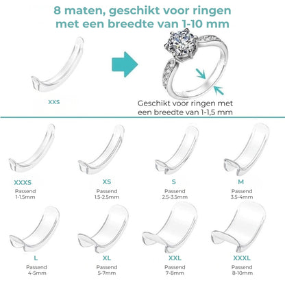 Onzichtbare Ringmaatversteller - 8 Stuks