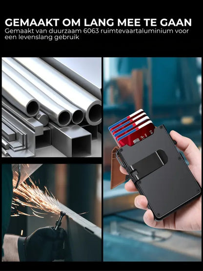 Pop-up Herenportemonnee, RFID-blokkering en geldclip