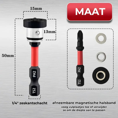 Magnetische S2-staalbitten met dieptebegrenzing