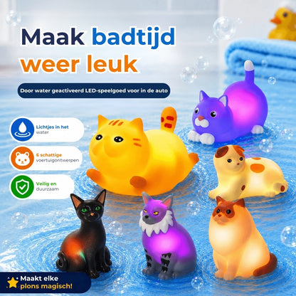 Watergeactiveerde LED Badspeeltjes - 6 Stuks