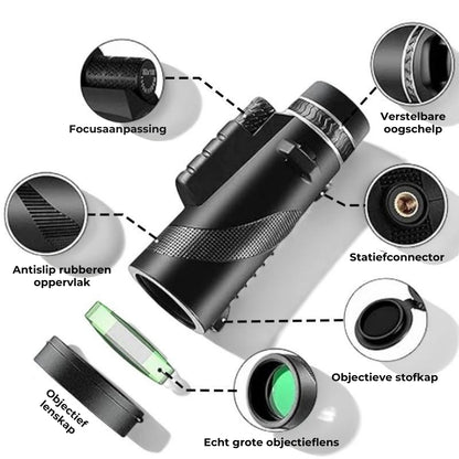 Krachtige monoculaire telescoop
