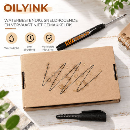 Waterbestendige Markers met Lange Punt – Voor Diepe Gaten tot 45 mm