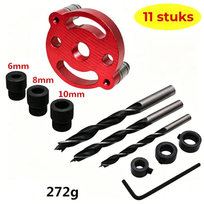 Zelfcentrerende plugmal-set voor houtbewerking