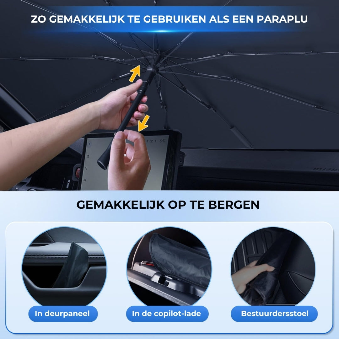 Autovoorruit uitklapbare zonnekap