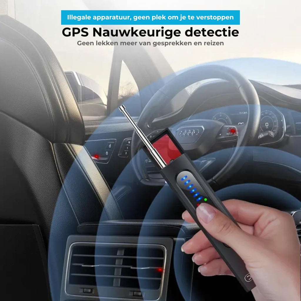 Verborgen camera-detector, GPS-tracker-detector en RF-signaalscanner