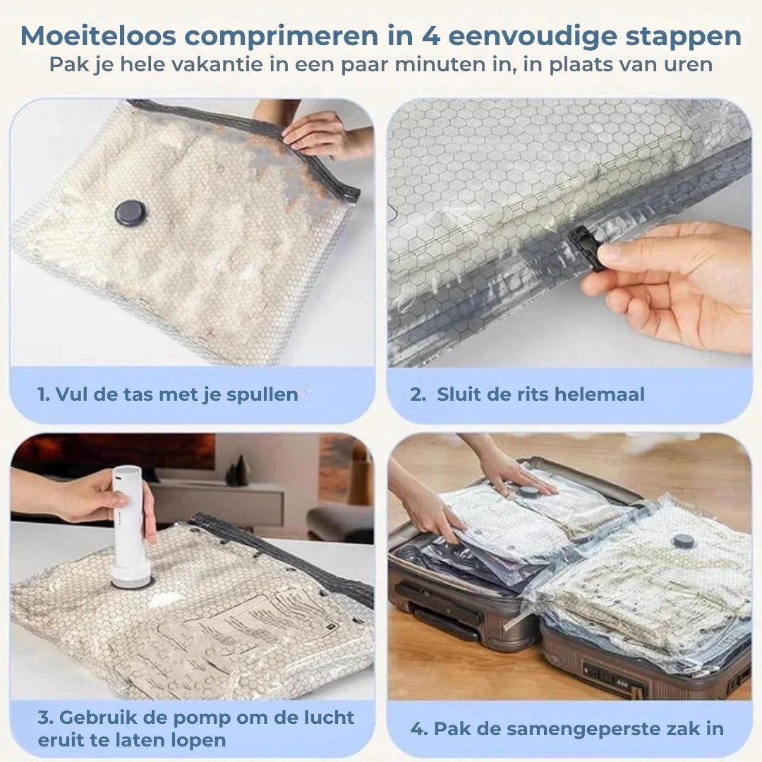 Vacuüm Pomp met Ruimtebespaarende Zakken