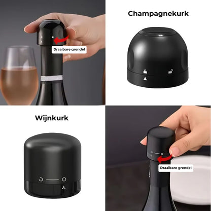 Vacuümkurk voor wijnflessen
