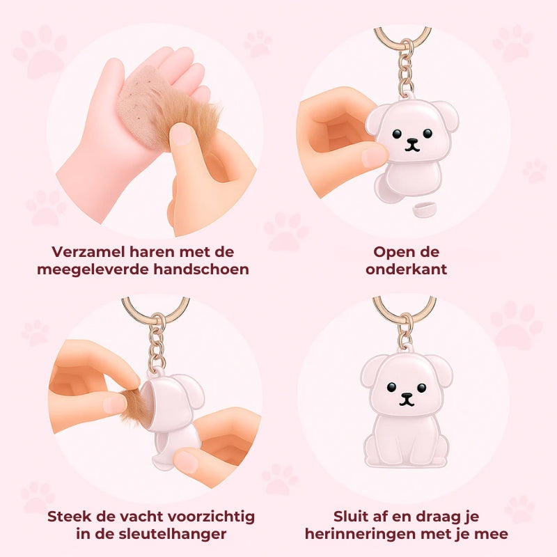 Snuzzle Dierenhaar Sleutelhanger