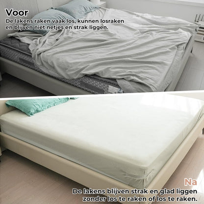 Lakenclips tegen verschuiving van beddengoed