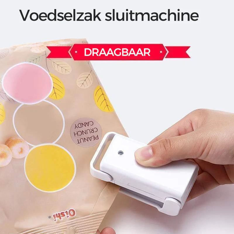 Draagbare sluitmachine voor voedselzakken