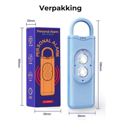 Zelf-Verdediging Alarm Sleutelhanger met LED-Flitser