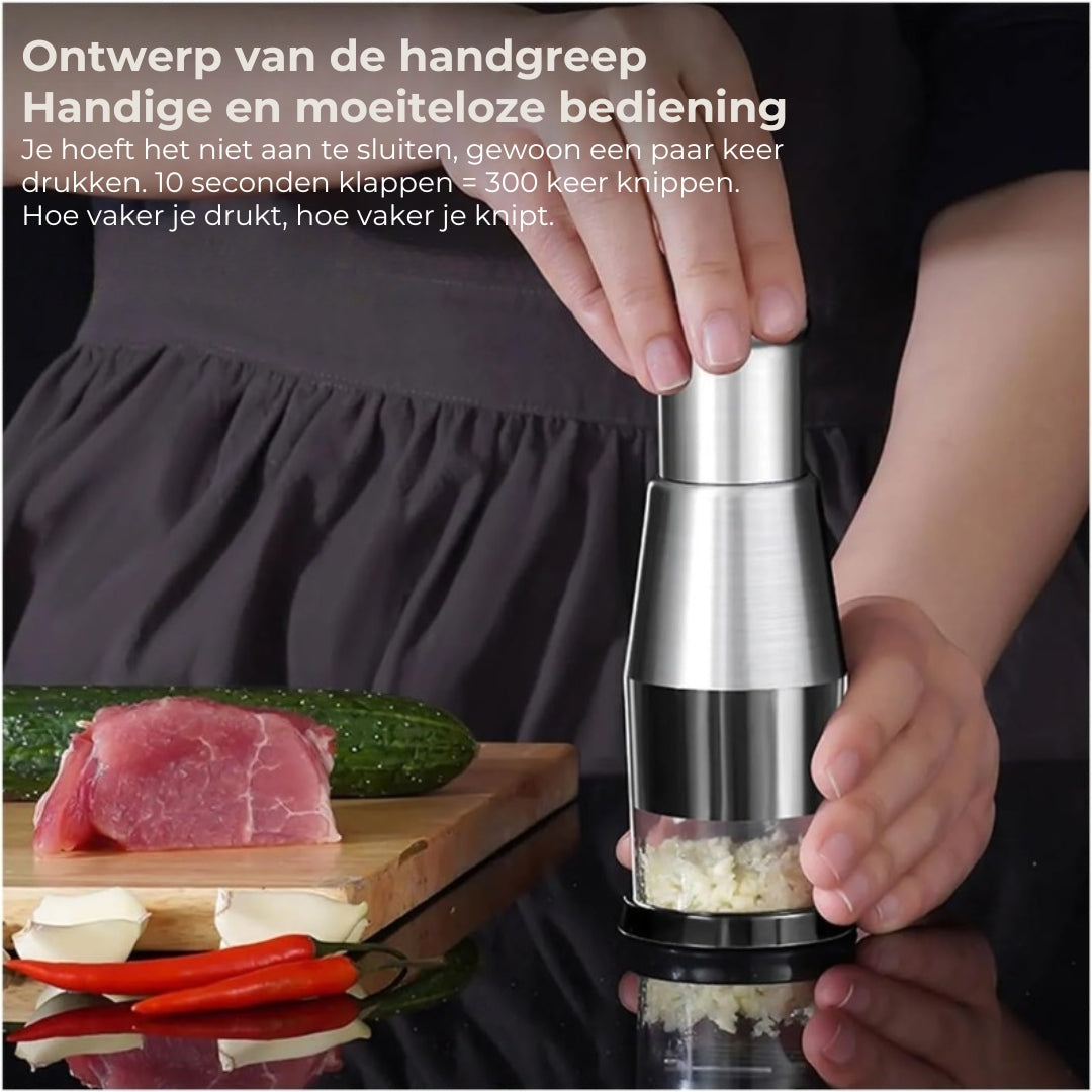 Roestvrijstalen Knoflook- en Groentepers