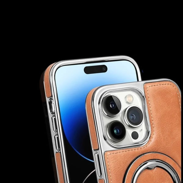 Luxe Leren Ingebouwde Stand iPhone Hoesje