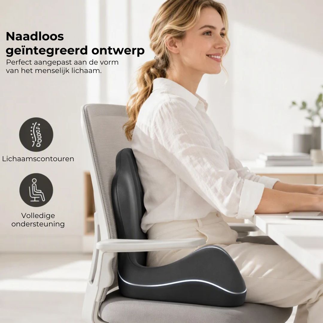 Ergonomisch Zitkussen met Rugsteun van Traagschuim