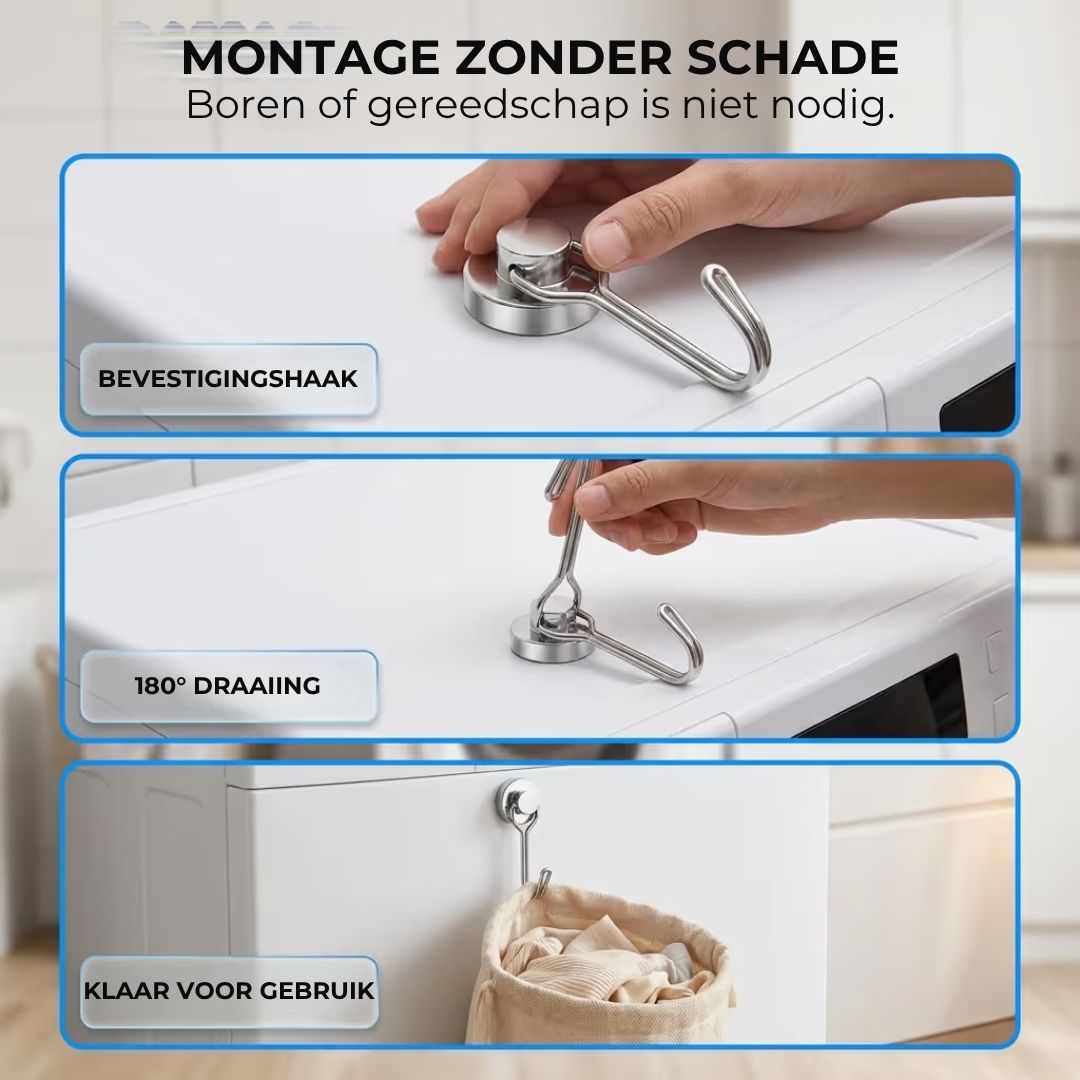 Magnetische 180° Draaibare Haken - 2 Stuks