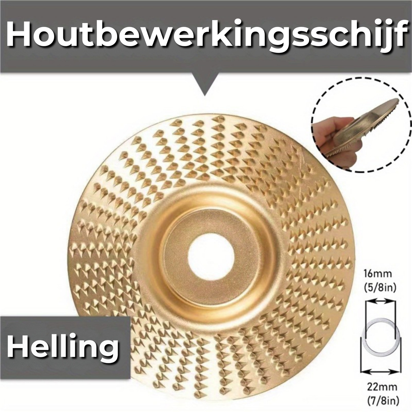 Houtoppervlak schuurschijf voor haakse slijpmachine