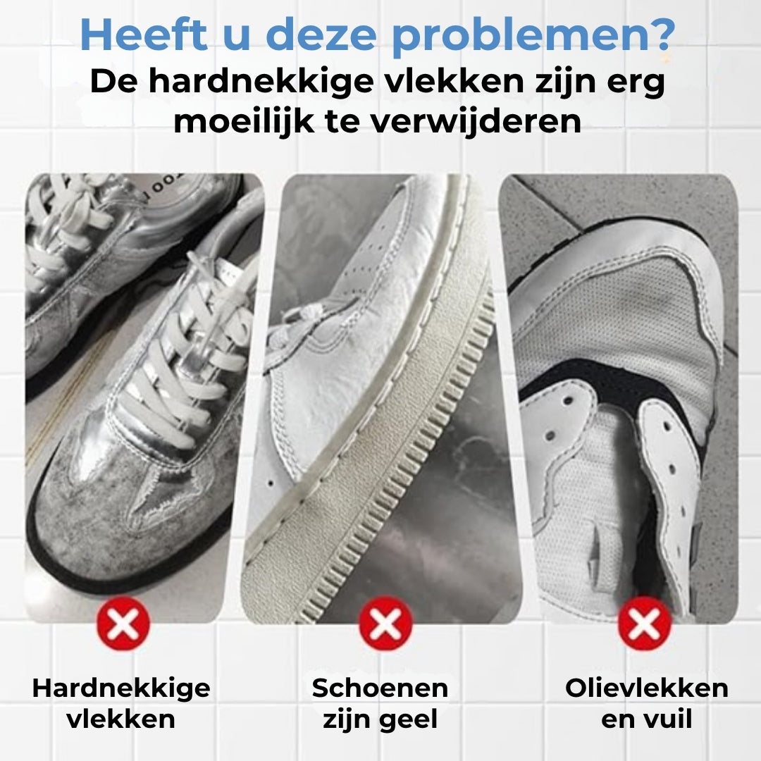 Witte schoenen renovatiepasta