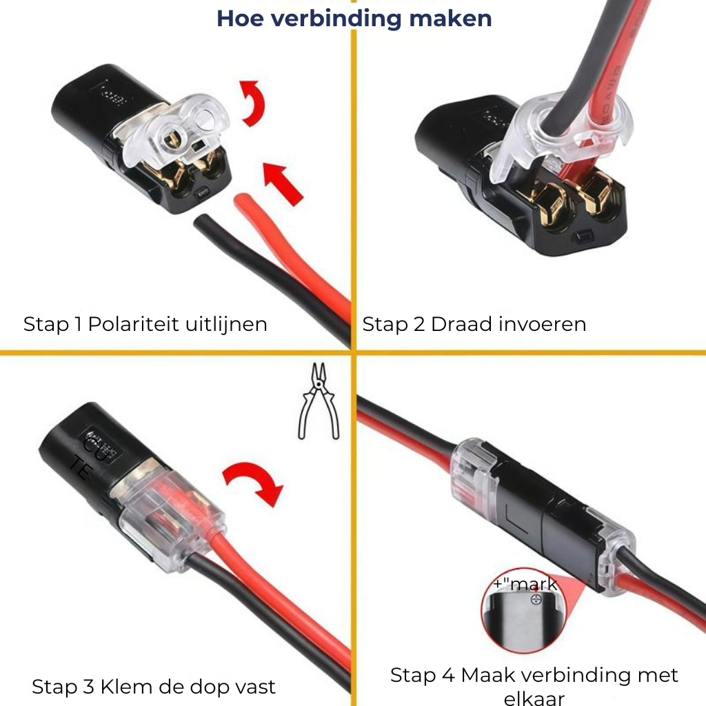 Tweedraadse Plugverbinding met Vergrendeling (20 stuks)