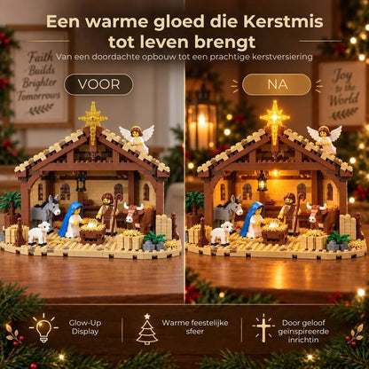 Lichtgevende Kerststal Bouwset