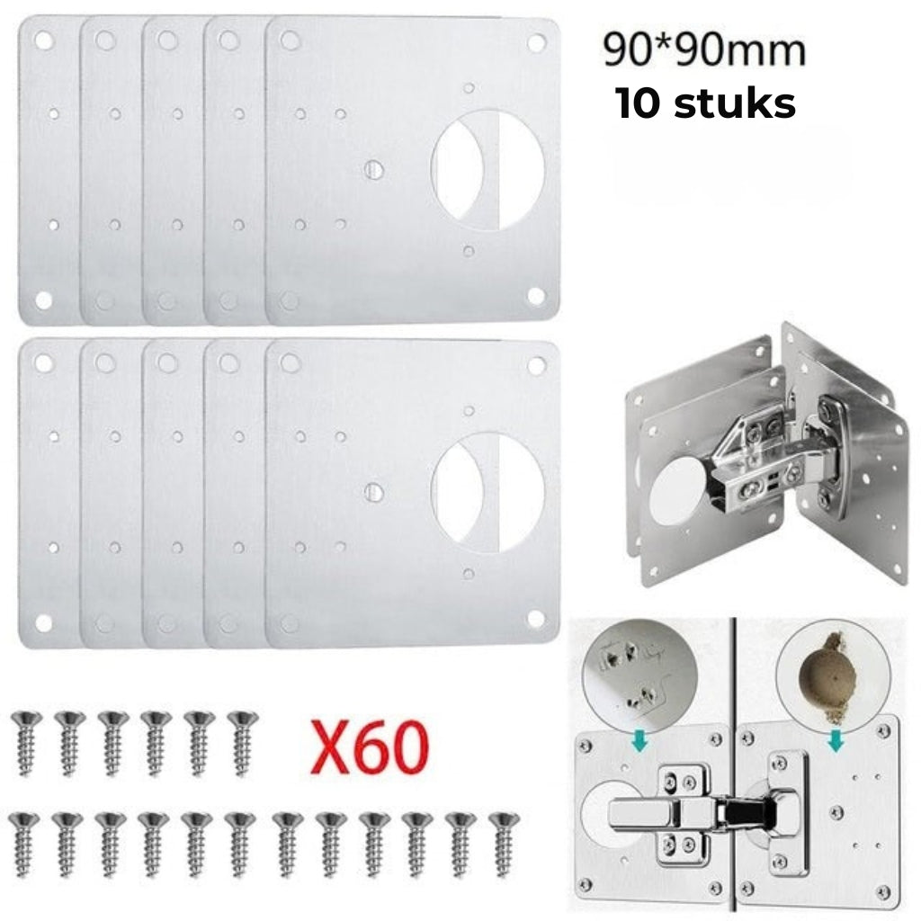Reparatieset voor kastscharnier