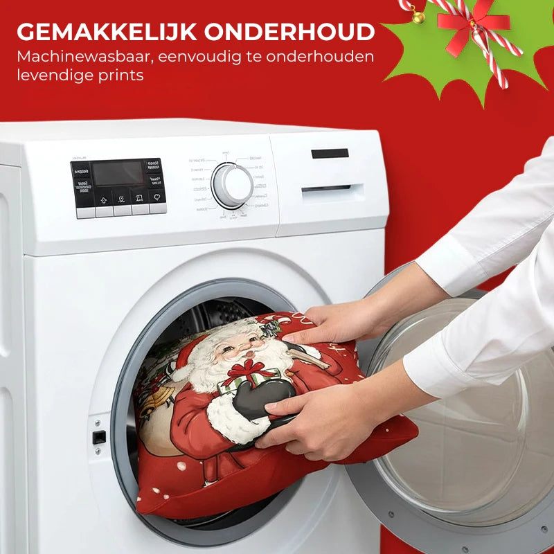 Kussenhoes met kerstmotief