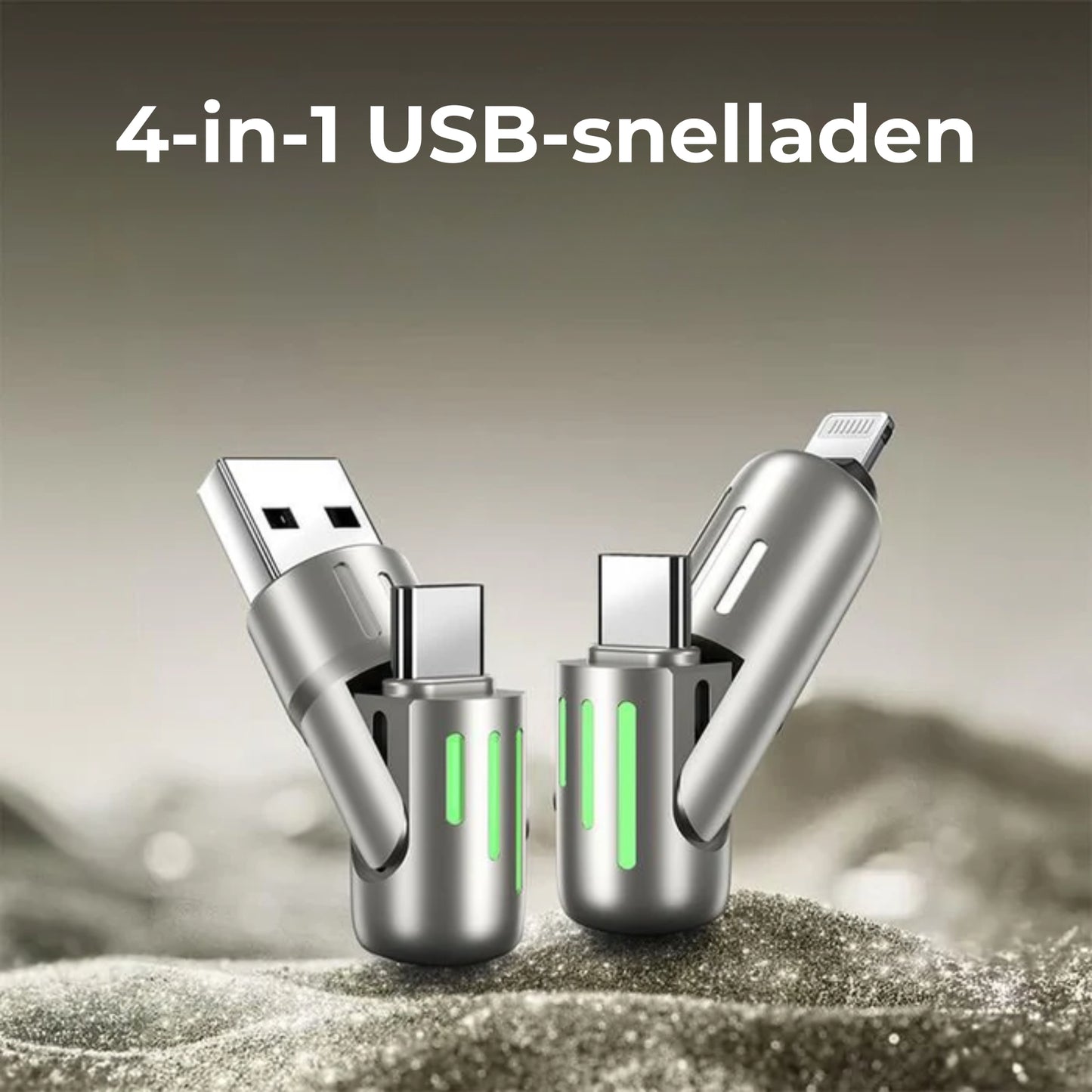 4-in-1 USB-oplaadkabel voor snel opladen met 240 W