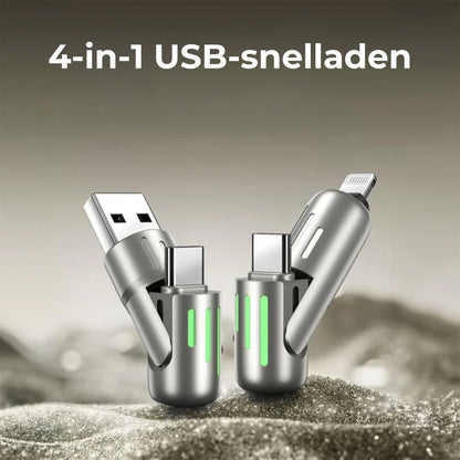 4-in-1 USB-oplaadkabel voor snel opladen met 240 W