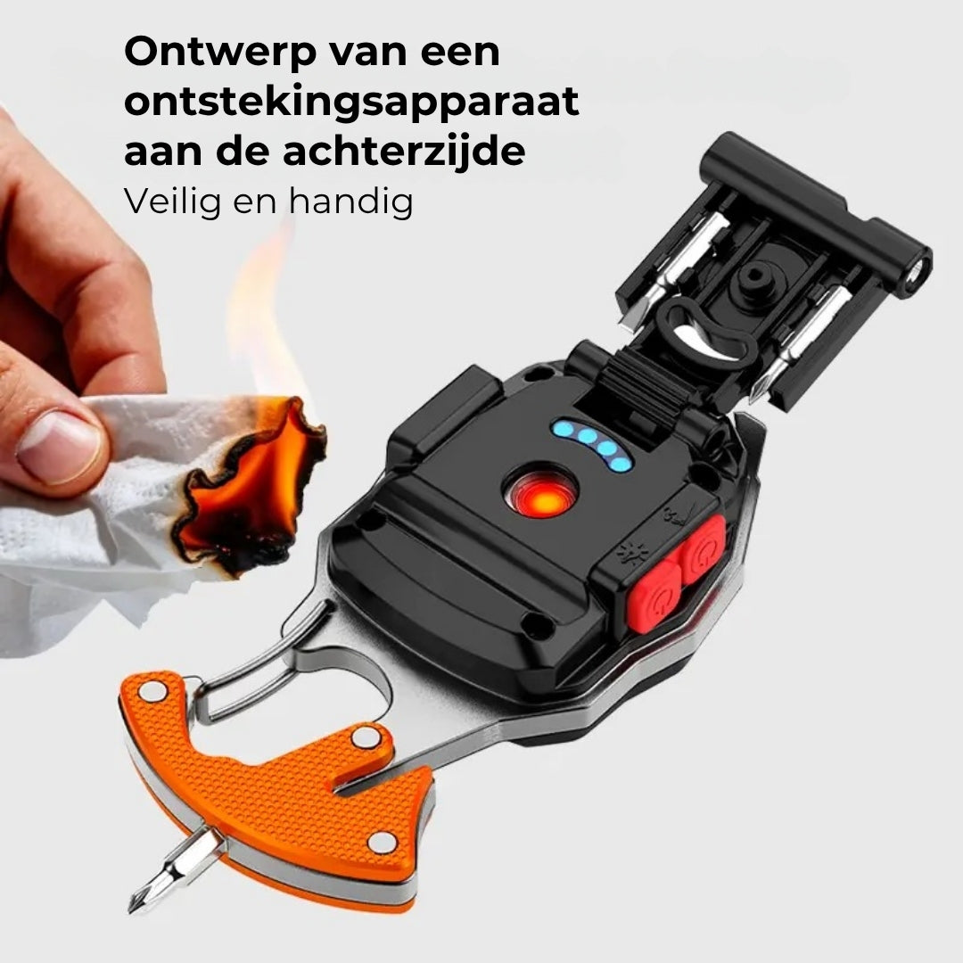 6-in-1 Survival Multitool Sleutelhanger