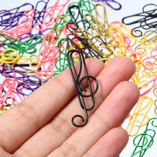 🎵Muziek veelkleurige metalen paperclips (100 stuks)